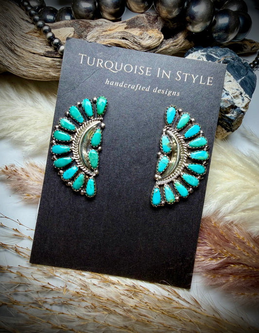 Zetia Begay Half Cluster Top Post Studs