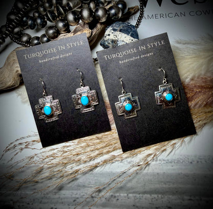 Sterling Silver with Turquoise Dangles