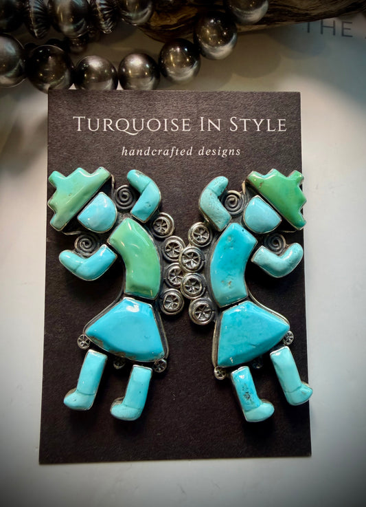 Federico Sleeping Beauty Turquoise Dancer Earrings