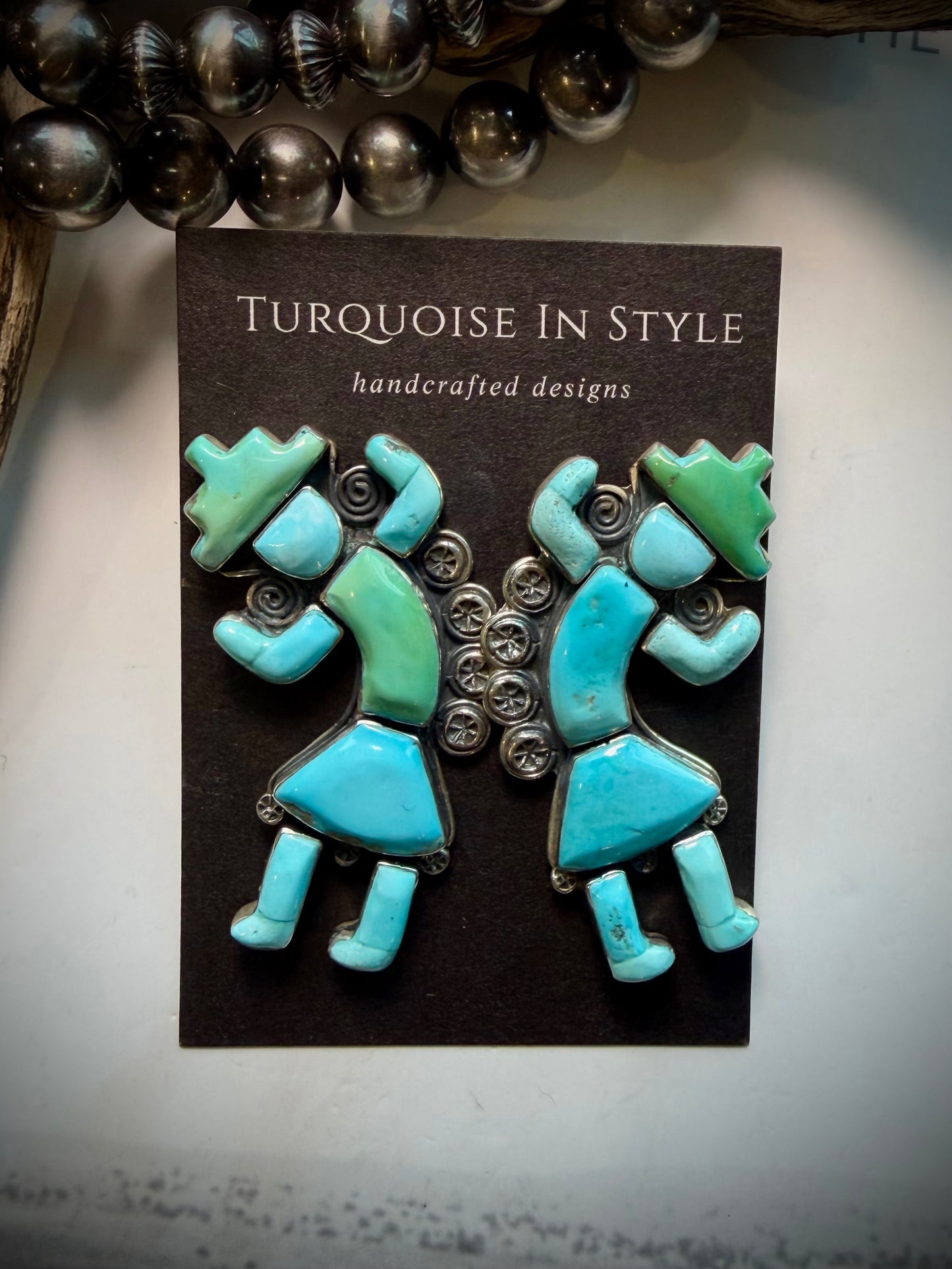 Federico Sleeping Beauty Turquoise Dancer Earrings