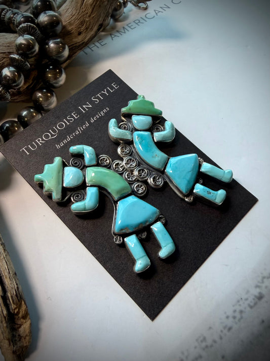 Federico Sleeping Beauty Turquoise Dancer Earrings