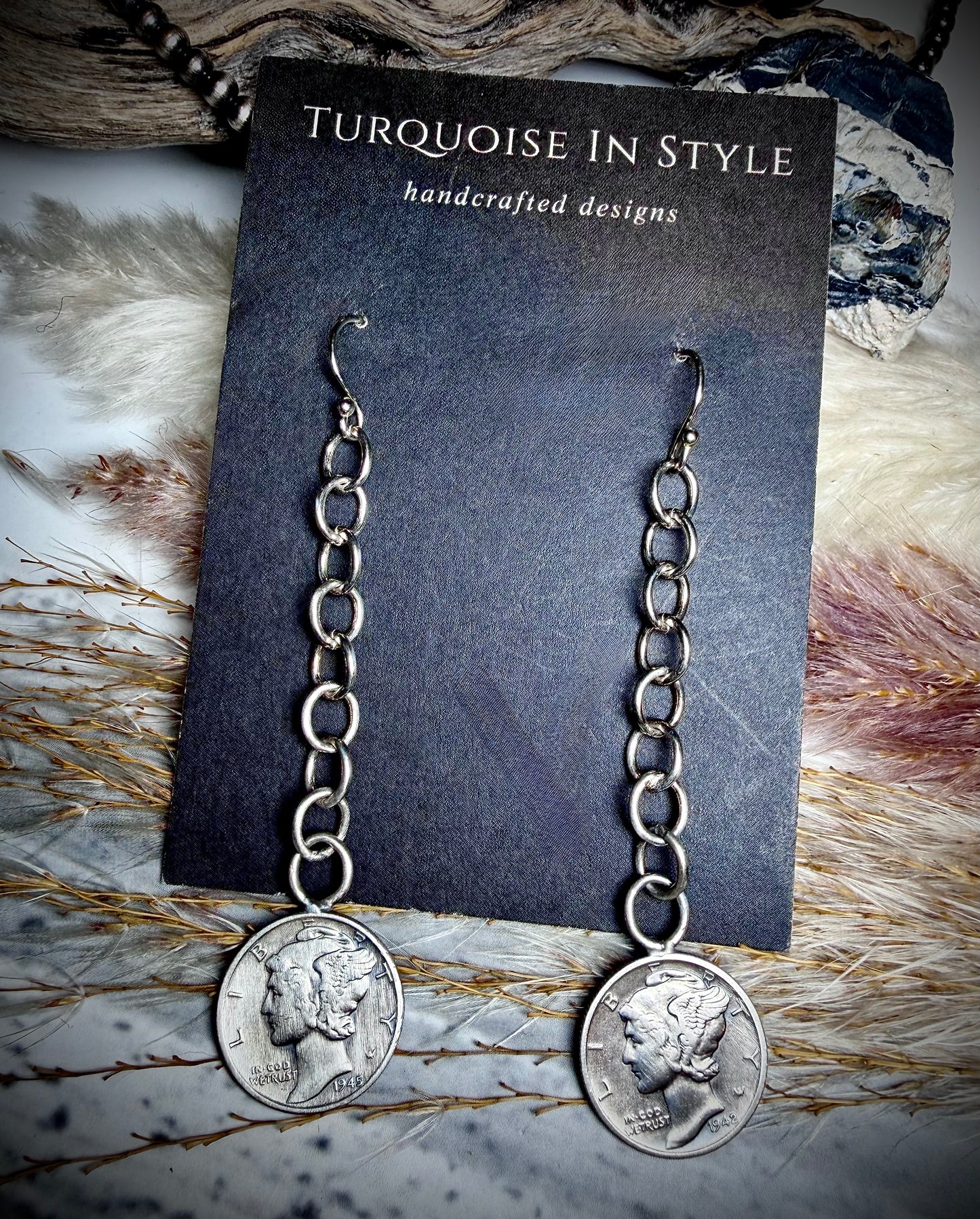 Mercury Dime Dangle Earring