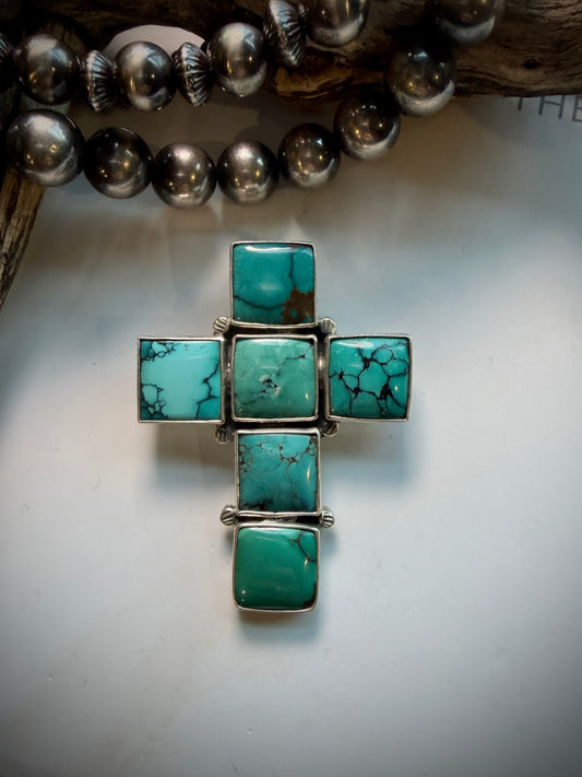 Federico Turquoise Cross Pendant
