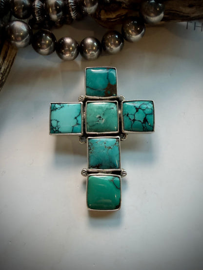 Federico Turquoise Cross Pendant