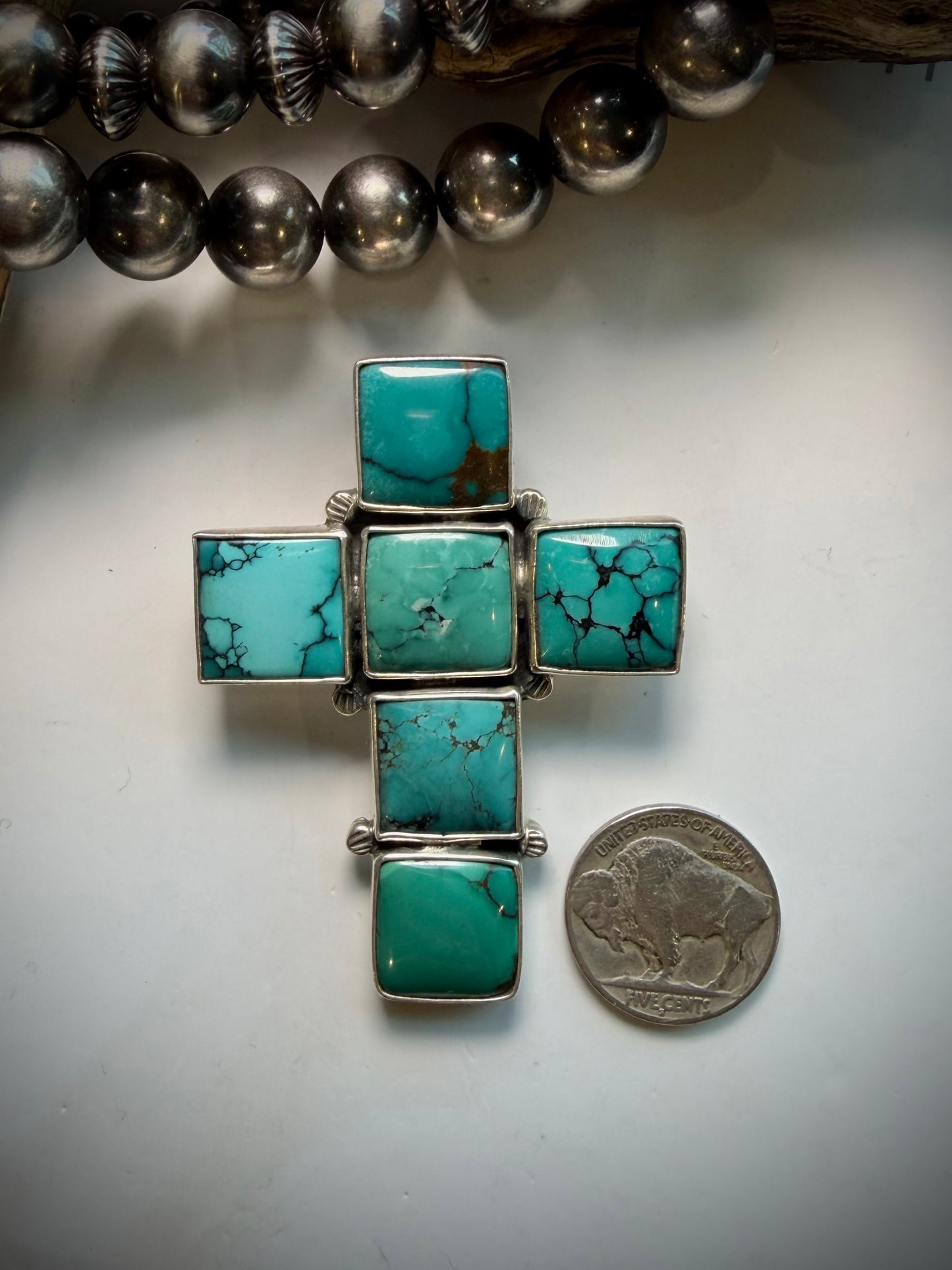 Federico Turquoise Cross Pendant