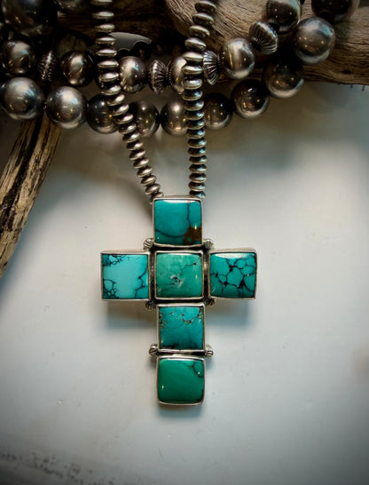 Federico Turquoise Cross Pendant