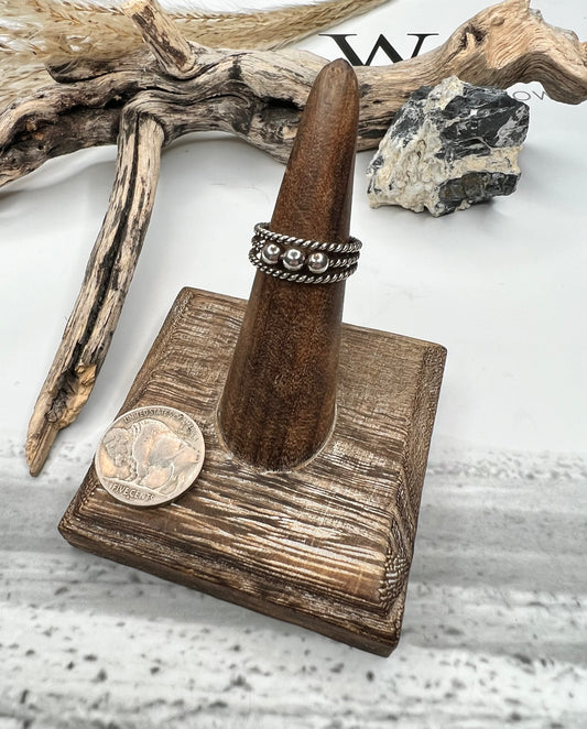 Triple Bead Rope Ring