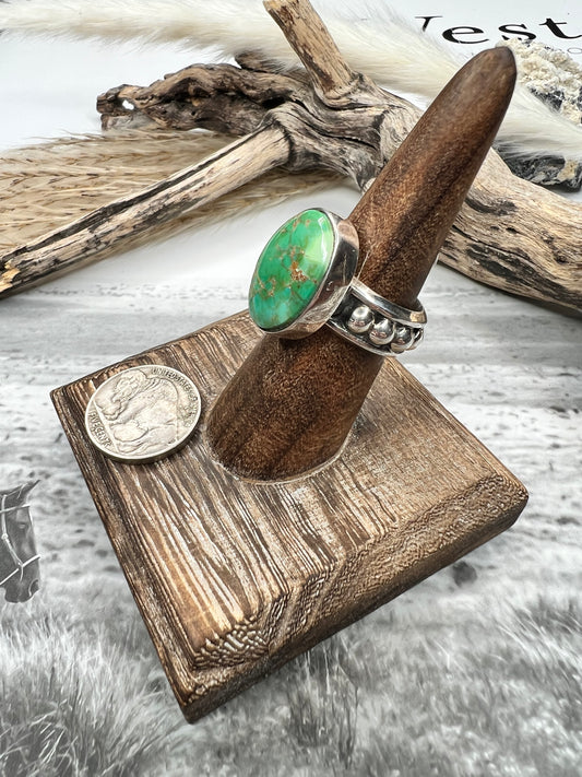 Green Royston Ring with Dots