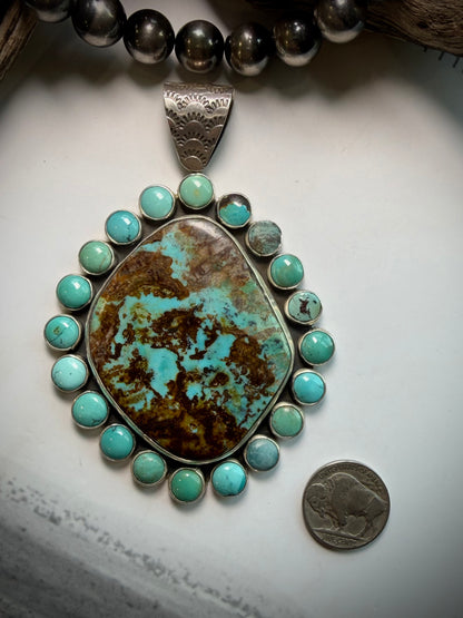 Federico Massive Royston Turquoise Pendant