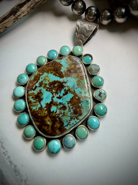 Federico Massive Royston Turquoise Pendant