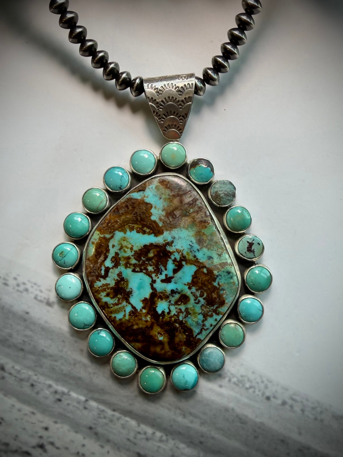 Federico Massive Royston Turquoise Pendant