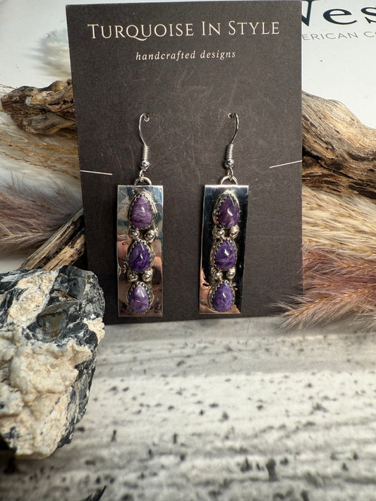 Jody Tsosie Charoite Dangles