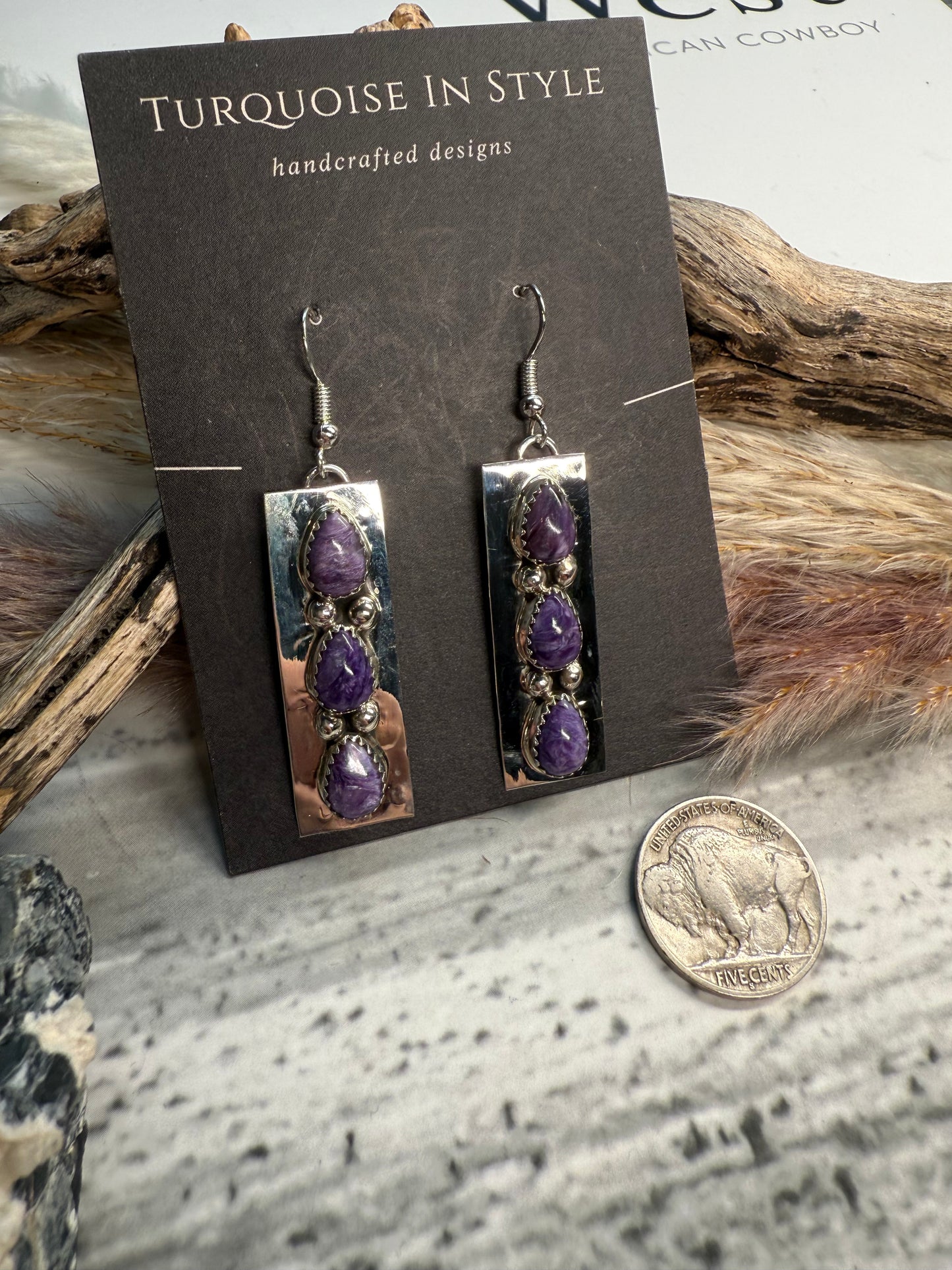 Jody Tsosie Charoite Dangles