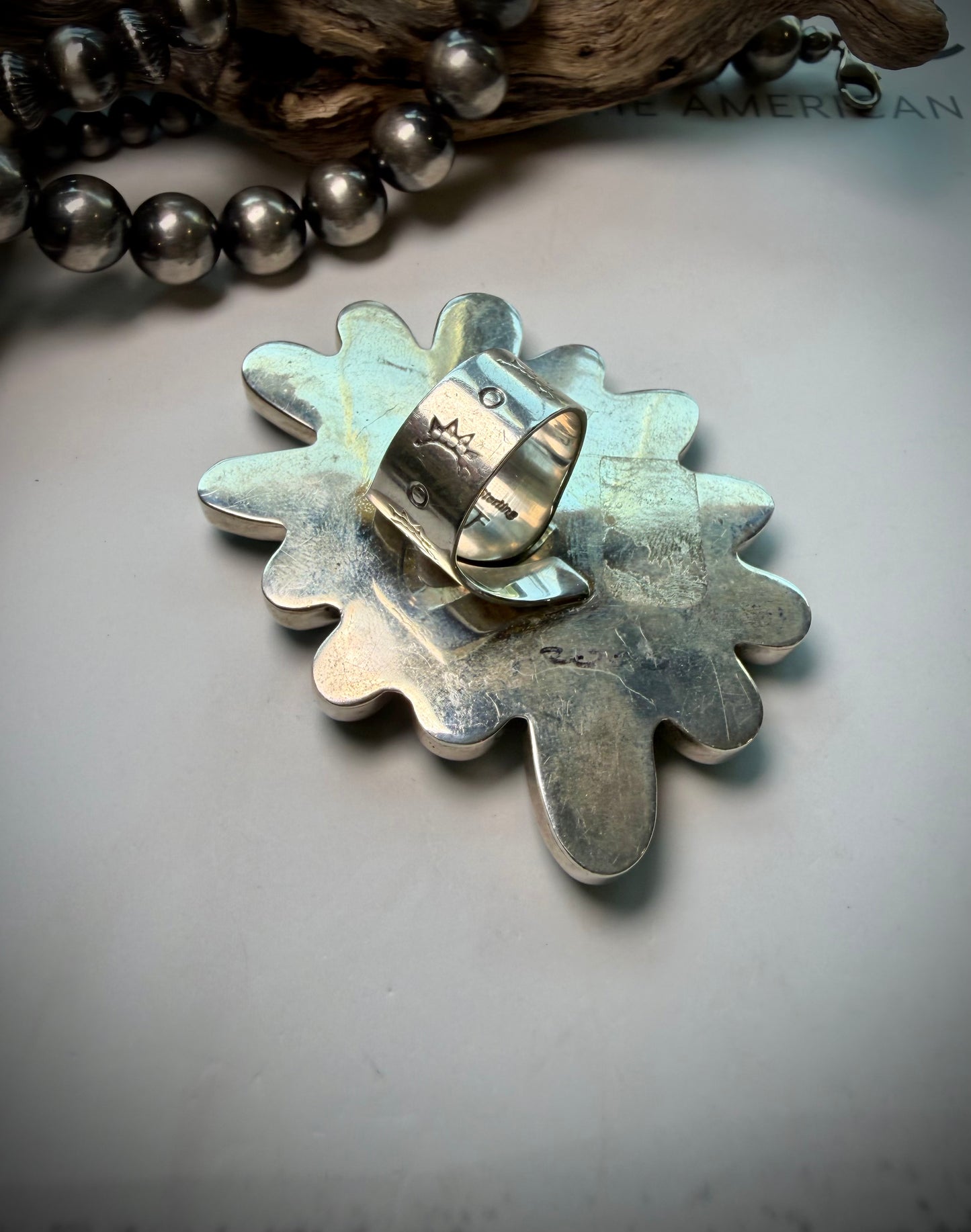 Megan's Vaulted Federico Pilot Mountain Turquoise Adjustable Ring