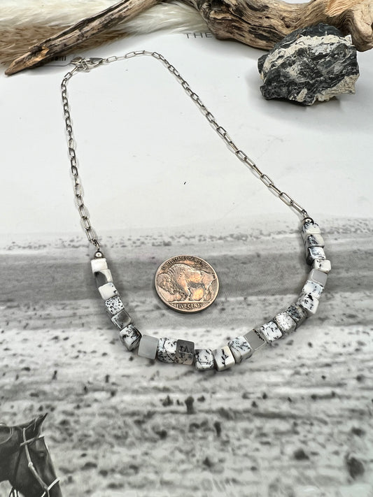 18" Dendritic Opal Necklace
