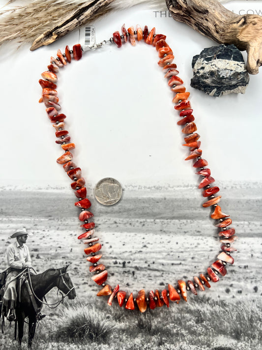 21" Chunky, Spiny & Pearls Necklace
