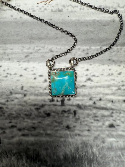 Johnny Dixon Square Kingman Necklace