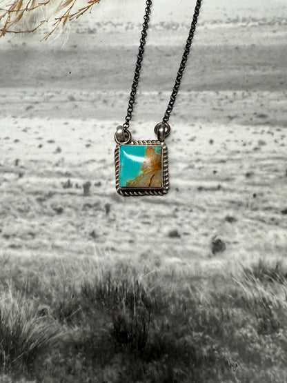 Johnny Dixon Square Kingman Necklace