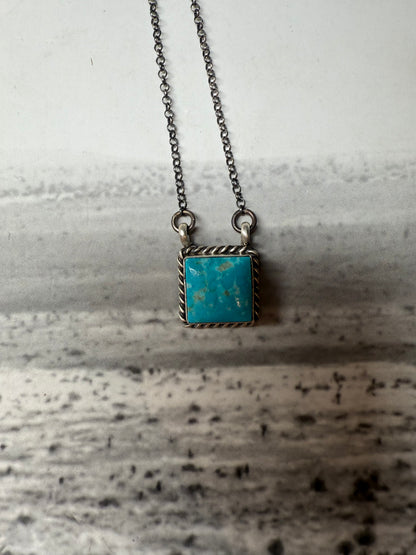 Johnny Dixon Square Kingman Necklace