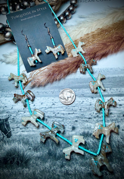 Horse Fetish Necklace Set