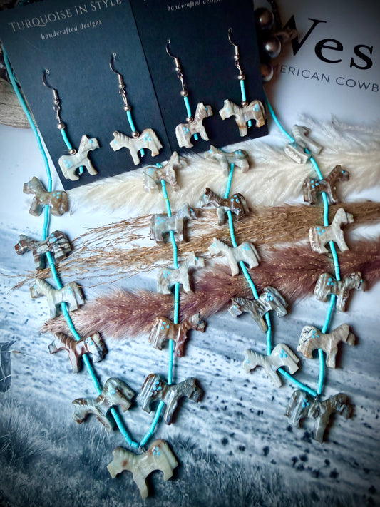 Horse Fetish Necklace Set