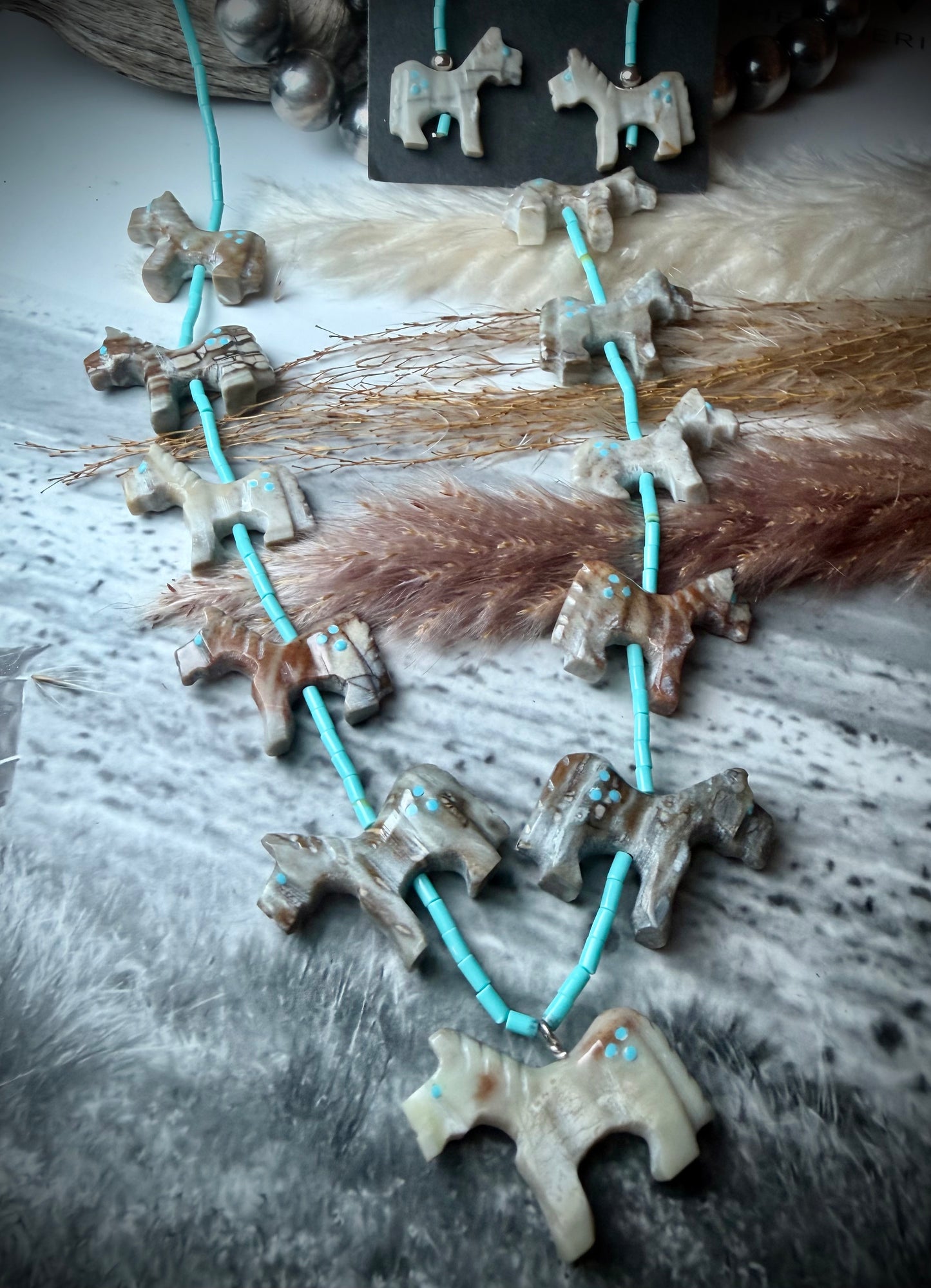 Horse Fetish Necklace Set