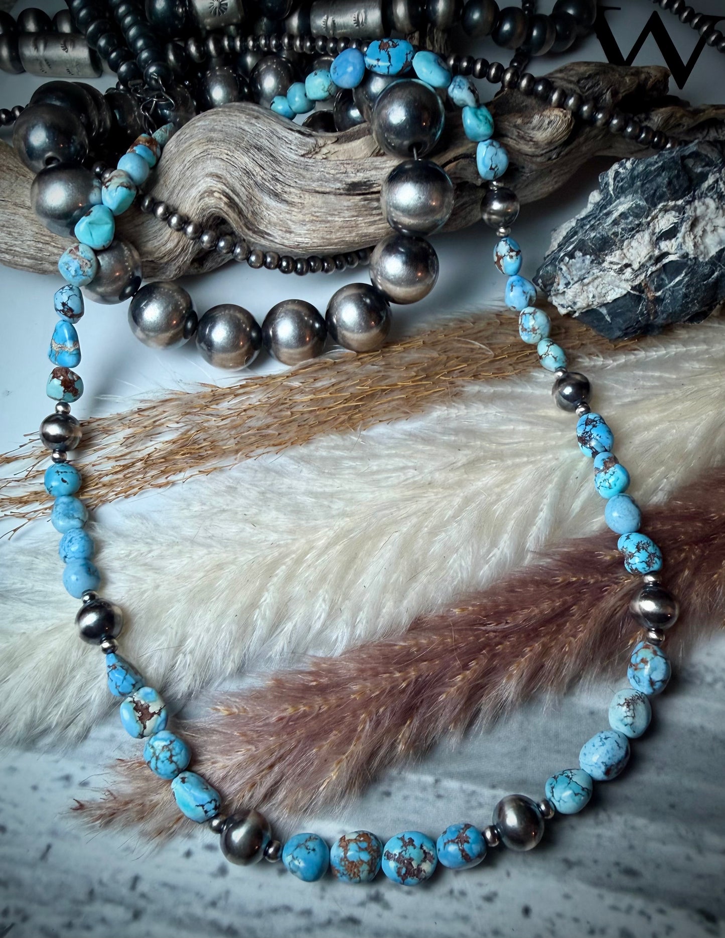 TIS Famous Golden Hills Beaded Necklaces 17"