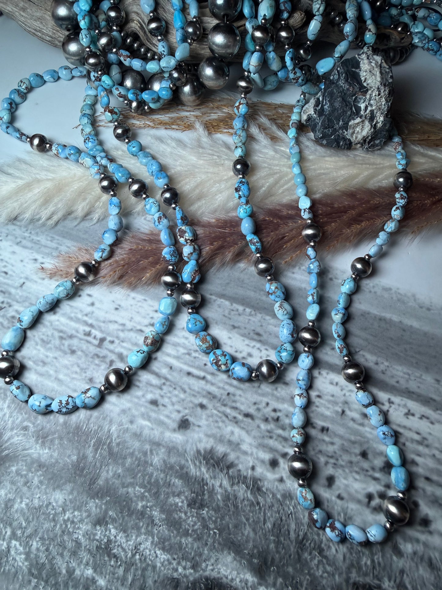 TIS Famous Golden Hills Beaded Necklaces 17"