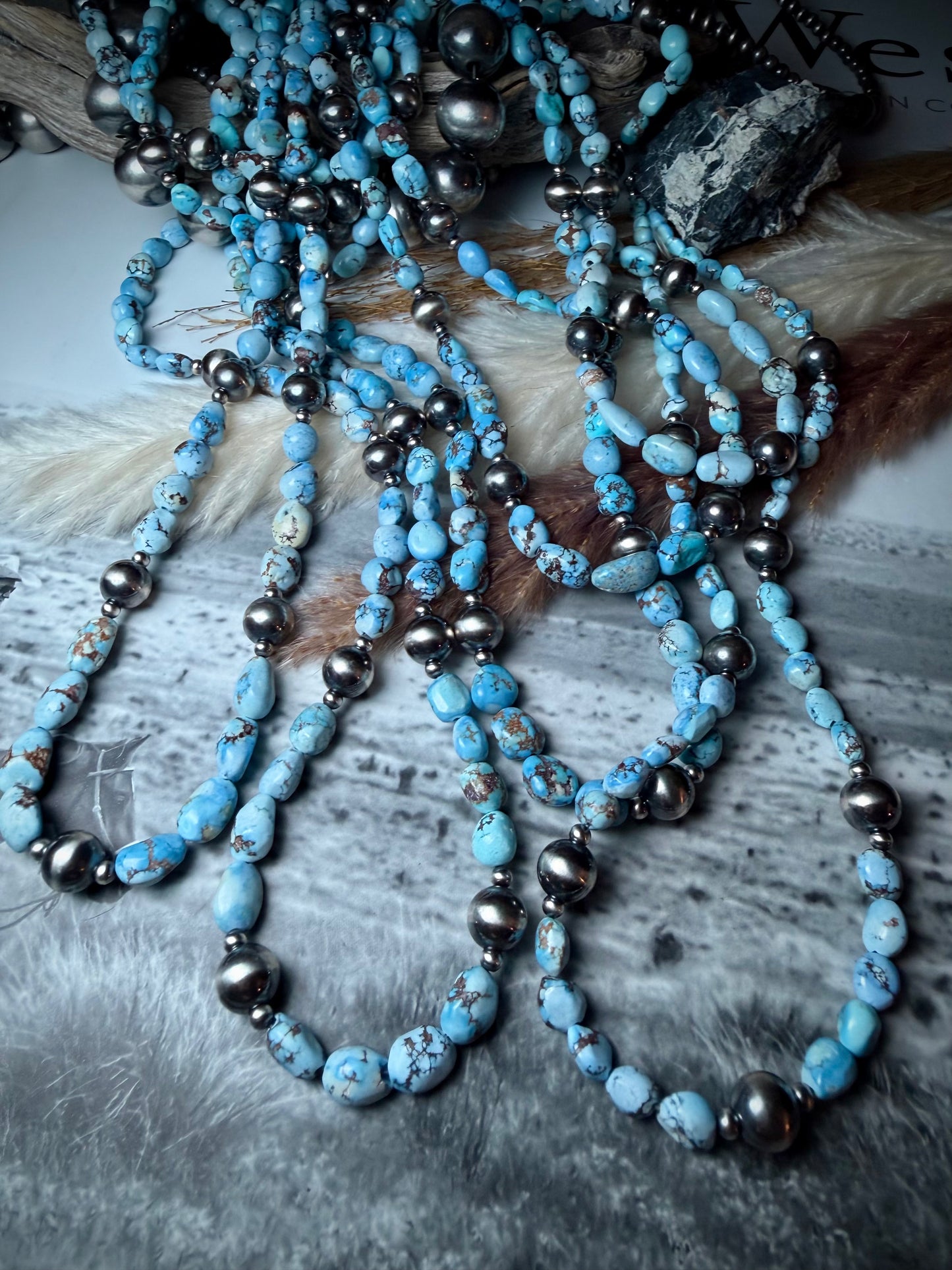 TIS Famous Golden Hills Beaded Necklaces 17"