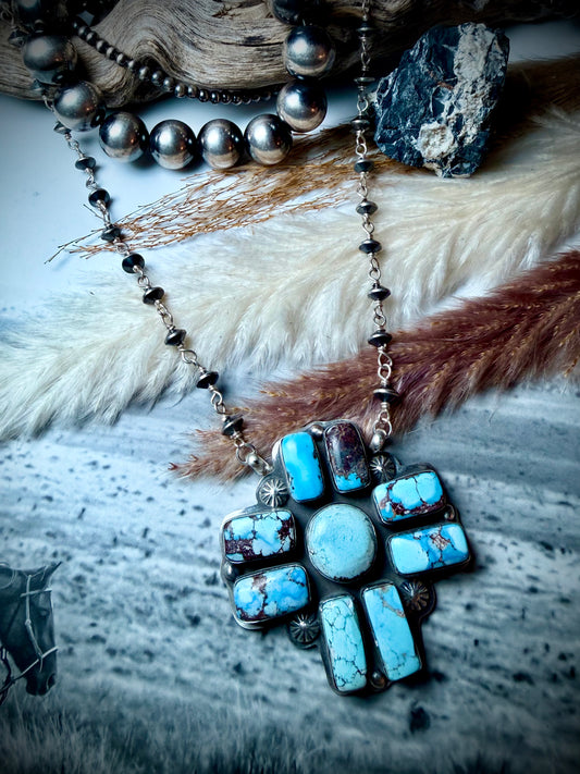 Golden Hills Cross Pendant Necklace