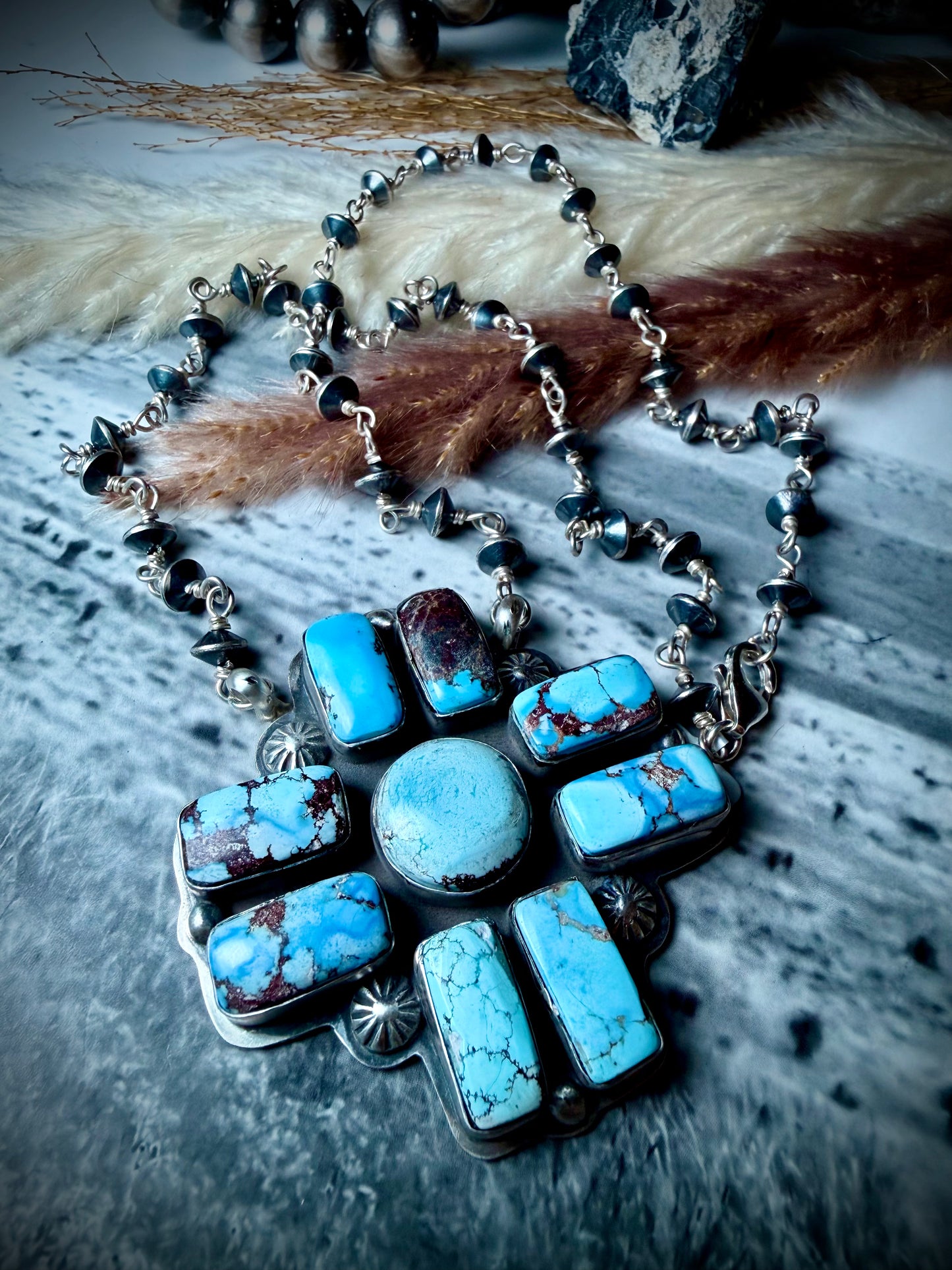 Golden Hills Cross Pendant Necklace