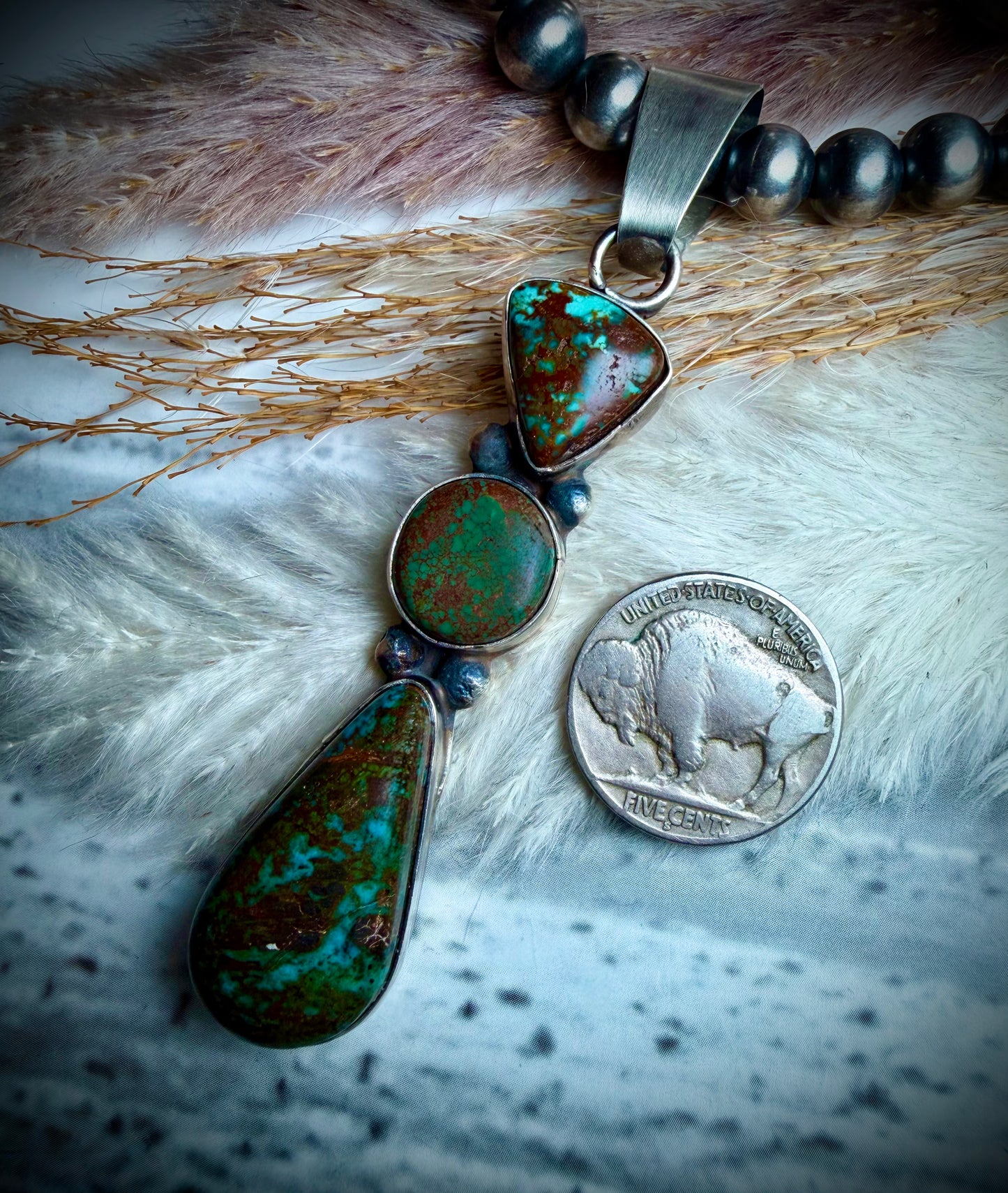 Ella Peter Three Stone Drop Pendant