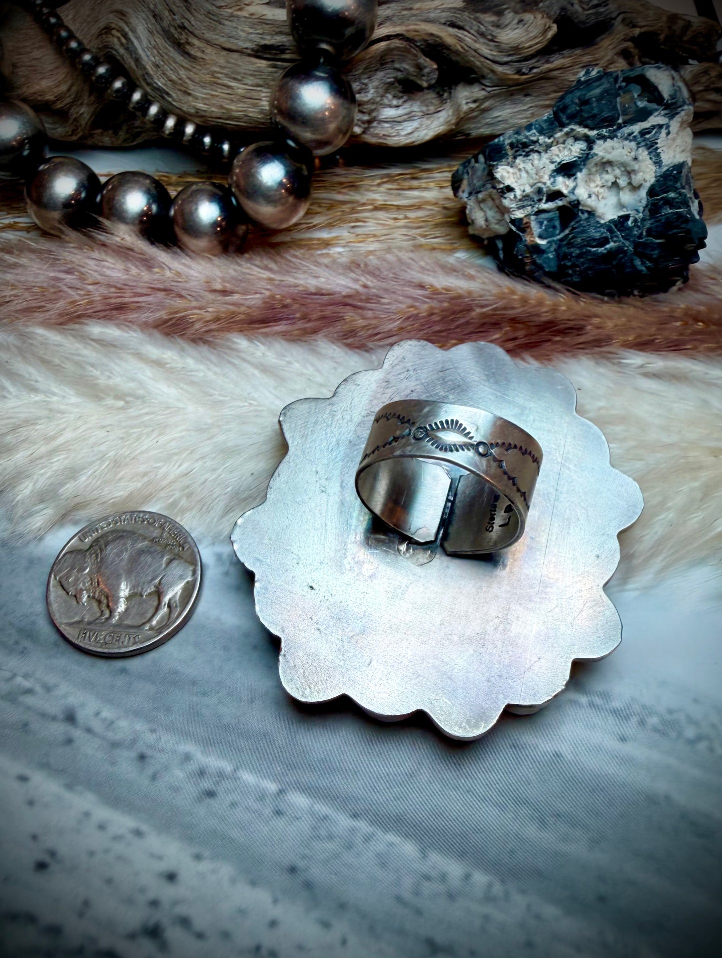 Golden Hills Custer Ring by Lyle Piaso