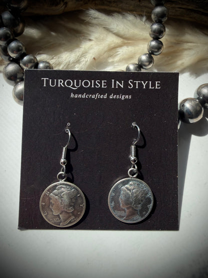 Mercury Dime Earrings