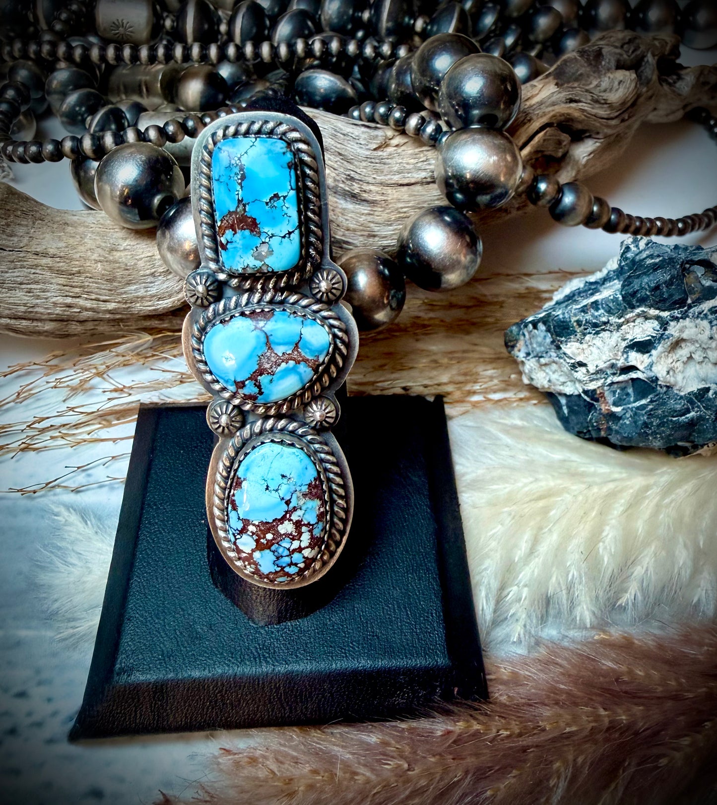 Three Stone Golden Hills Crawler Ring