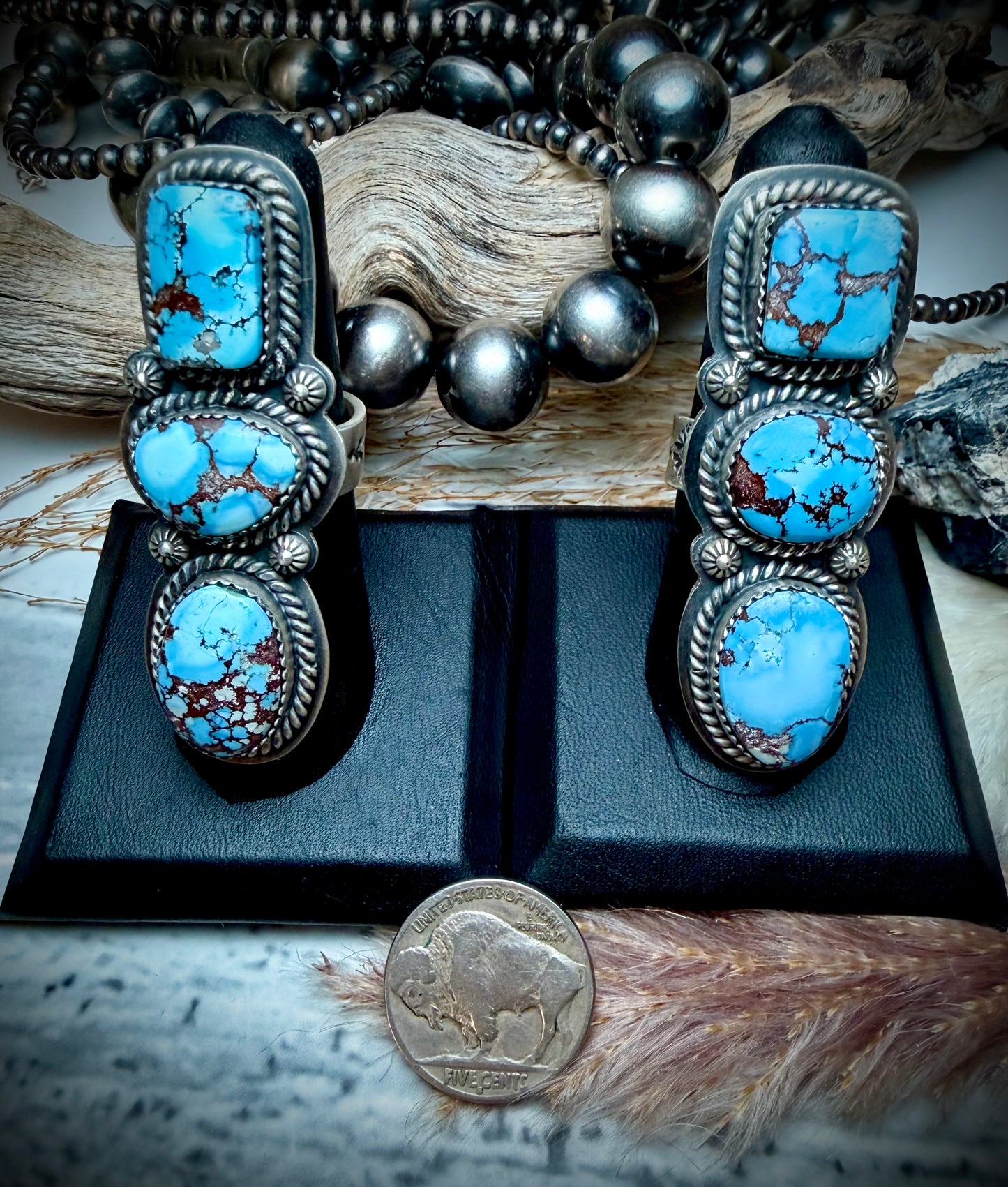 Three Stone Golden Hills Crawler Ring