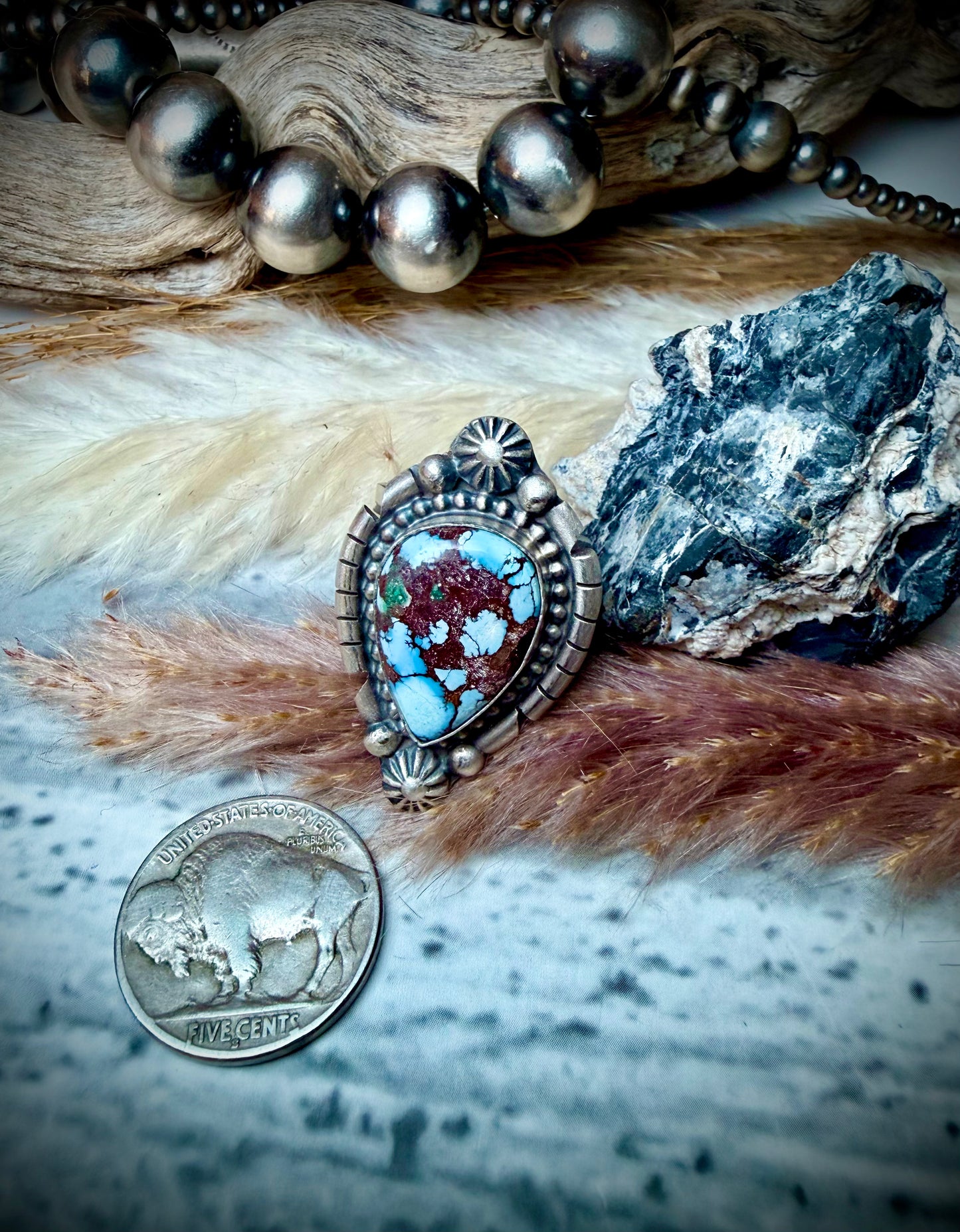 Golden Hills Teardrop Ring