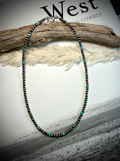 Turquoise & 4mm Pearl Necklaces
