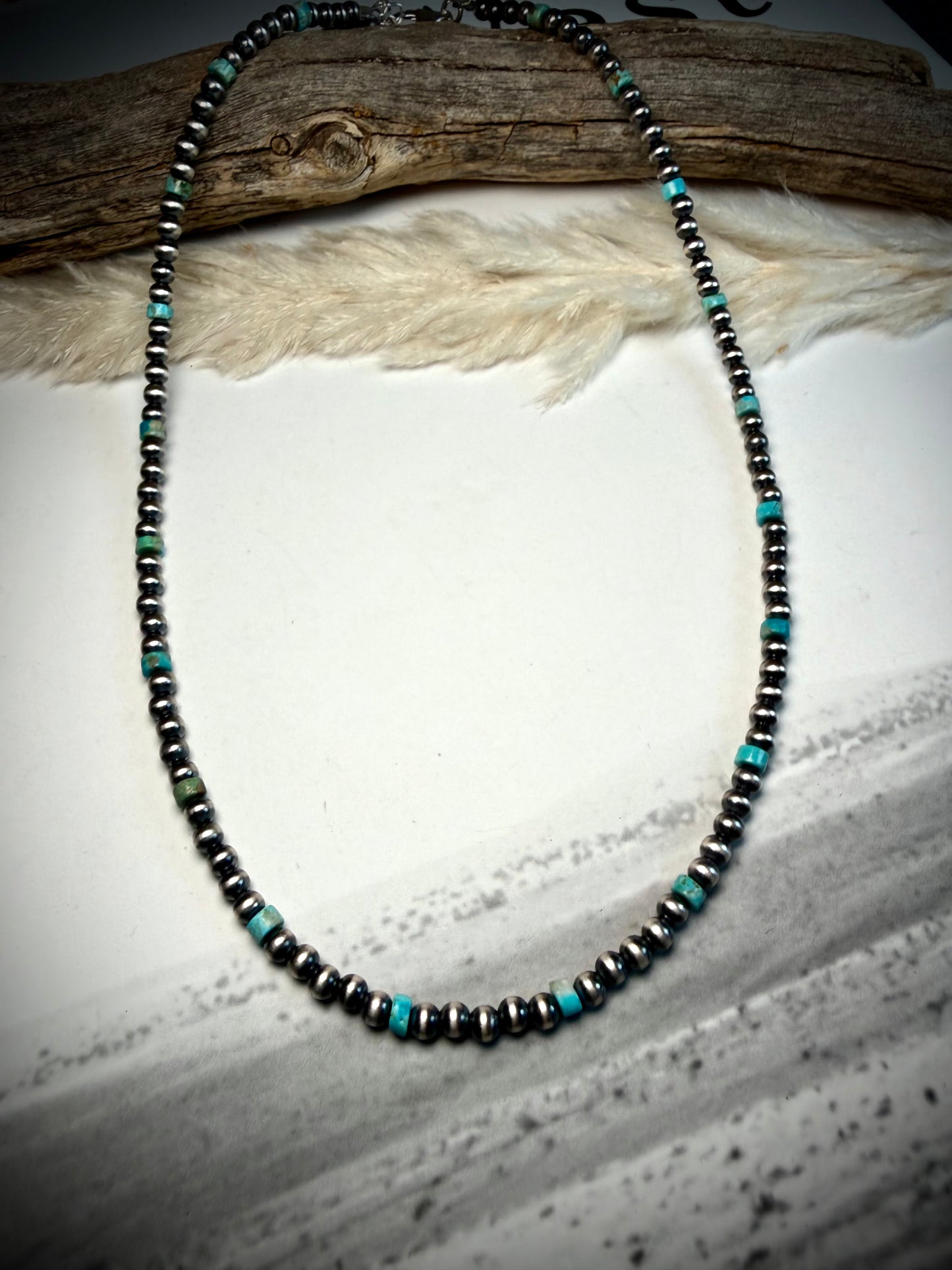 Turquoise & 4mm Pearl Necklaces