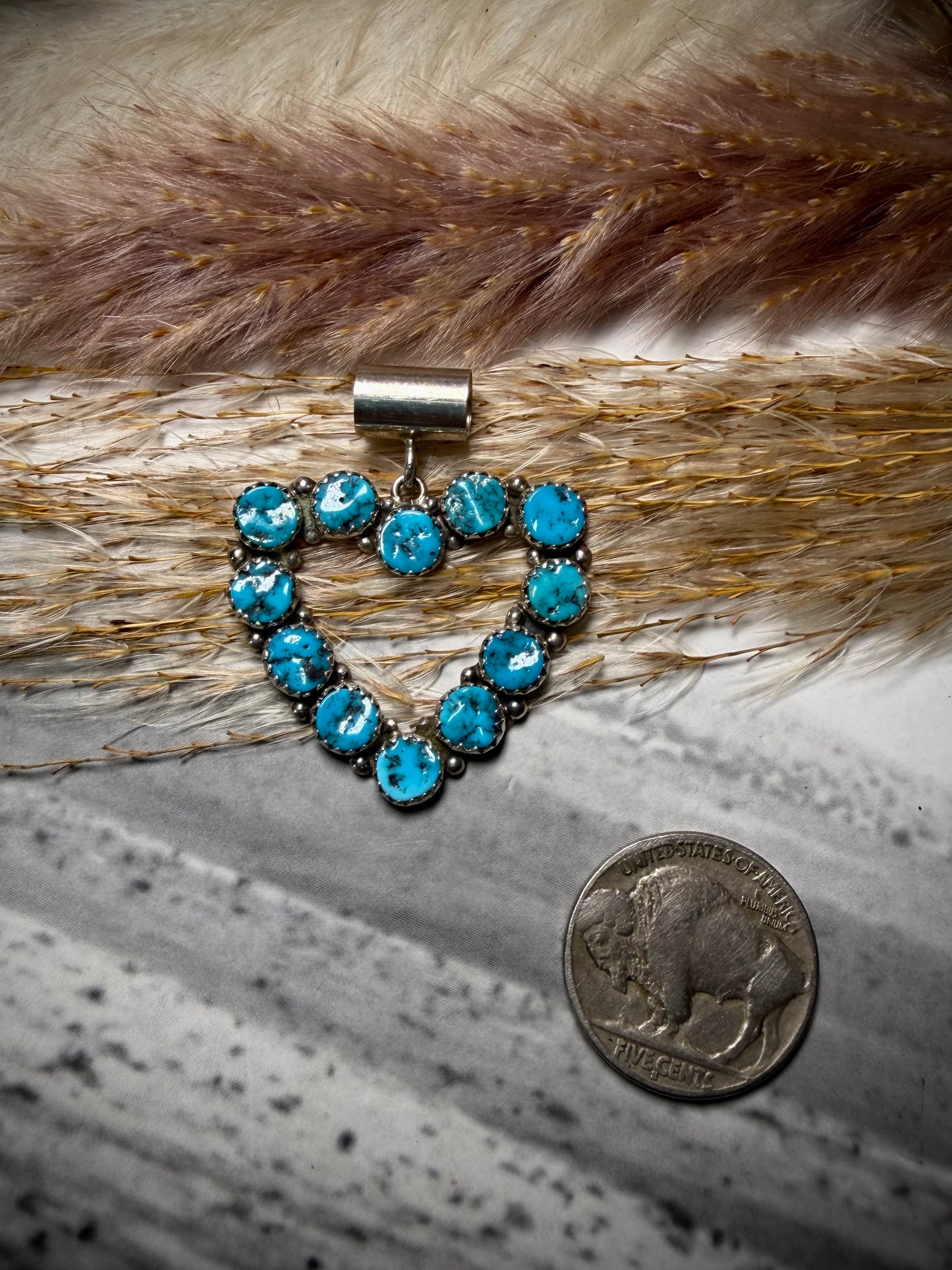 Martin Perry Kingman Heart Pendant