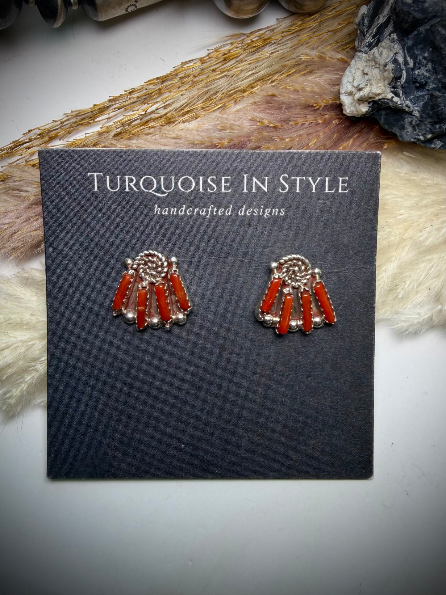 Tammy Wyaco Small Red Coral Studs