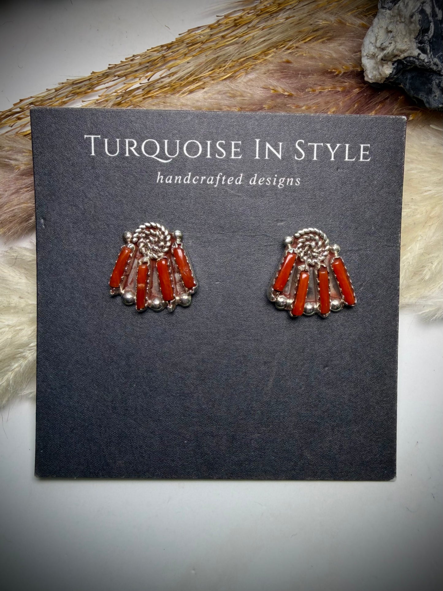 Tammy Wyaco Small Red Coral Studs