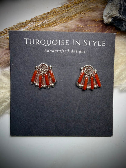 Tammy Wyaco Small Red Coral Studs