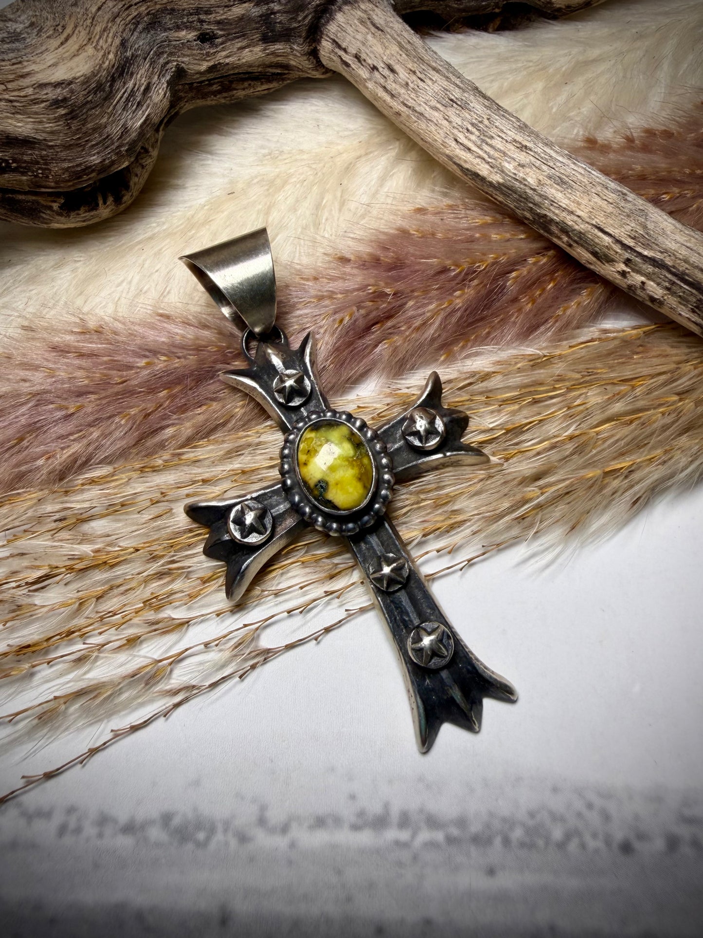 Chimney Butte Palomino Cross Pendant