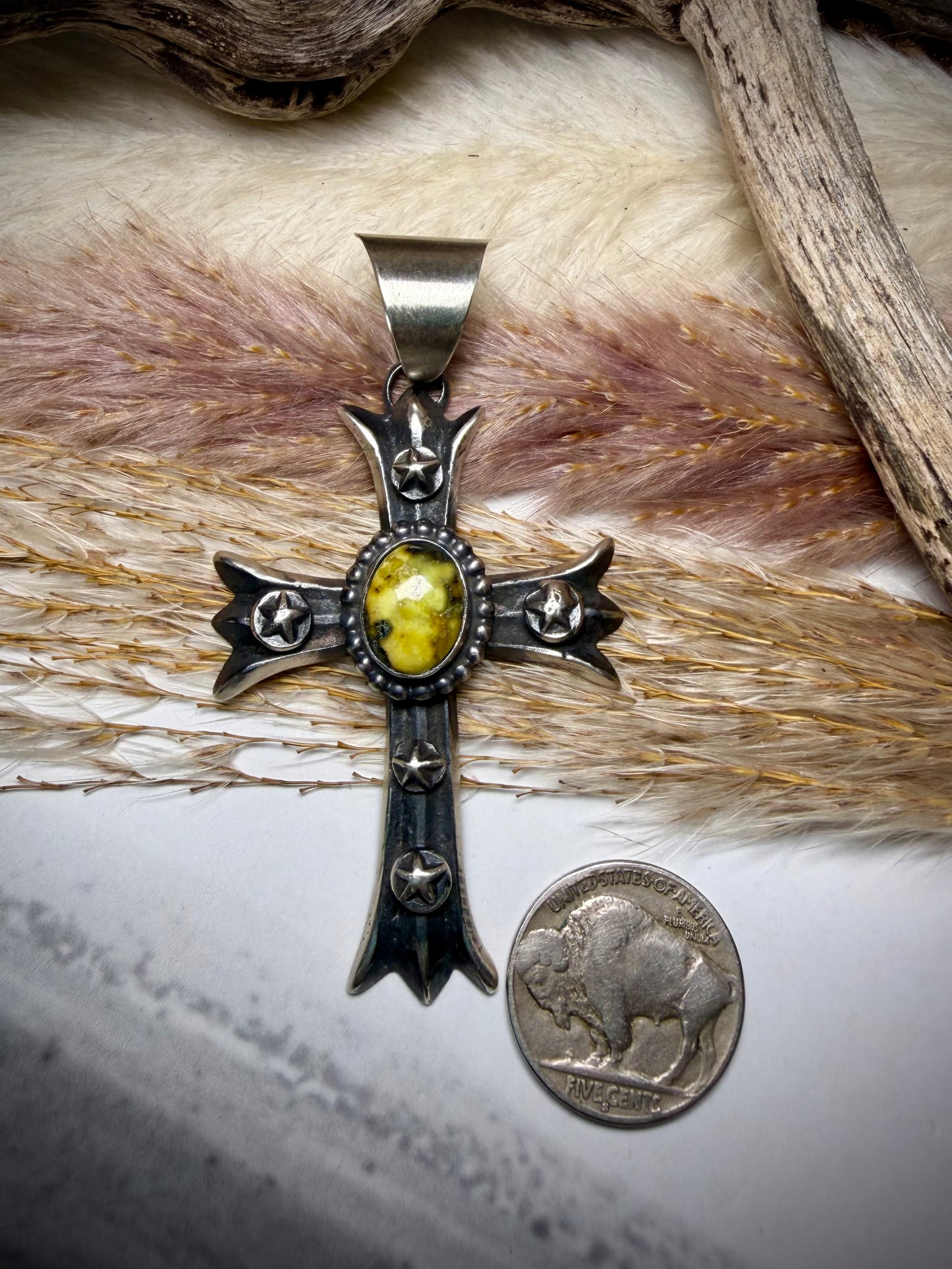 Chimney Butte Palomino Cross Pendant