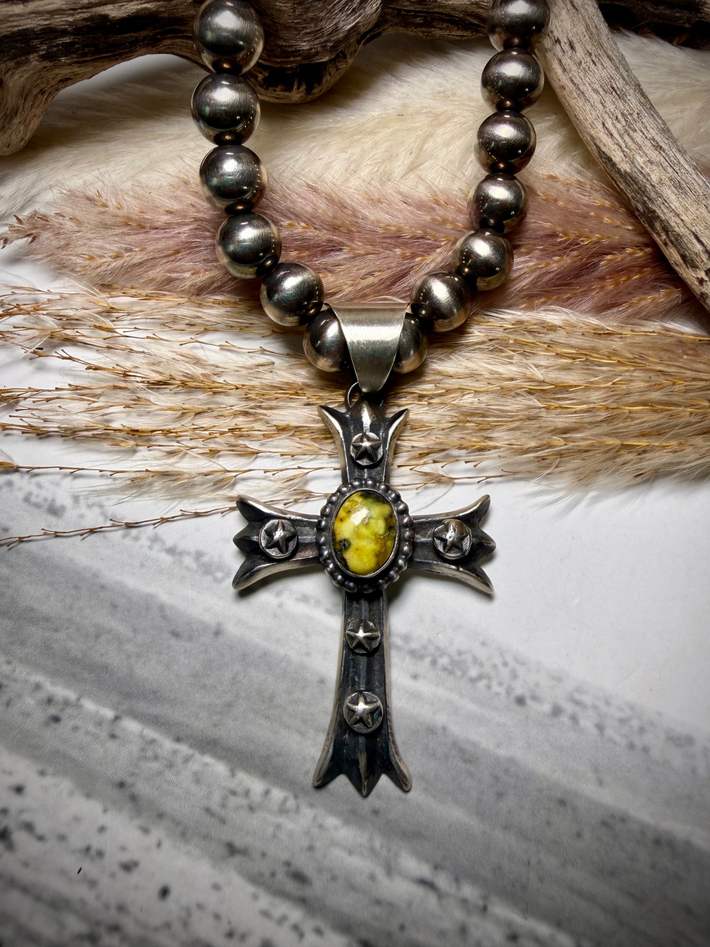 Chimney Butte Palomino Cross Pendant