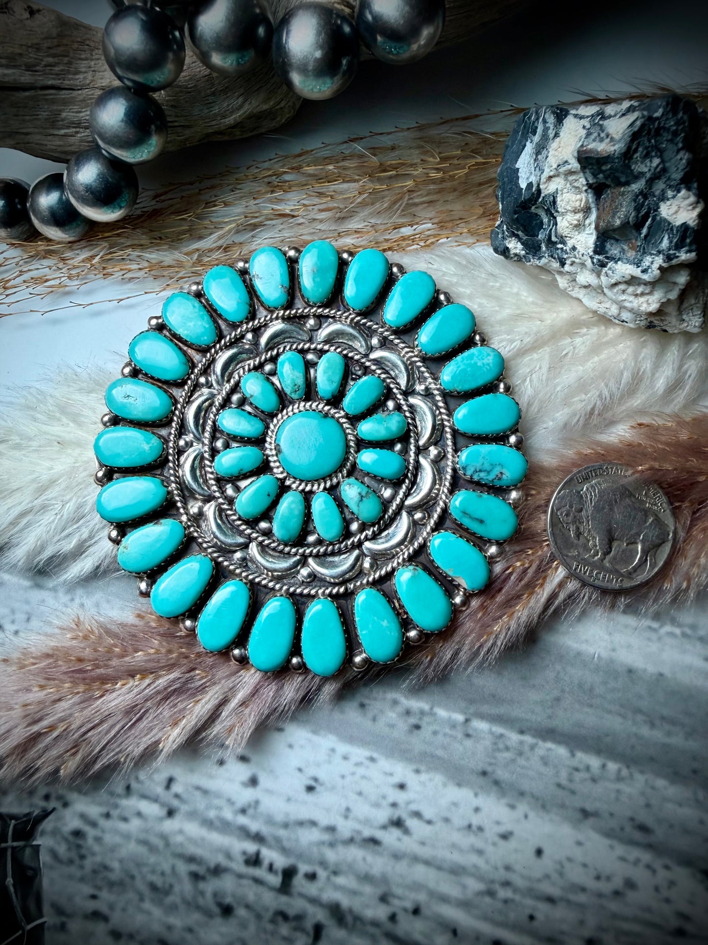 Large Turquoise Pin