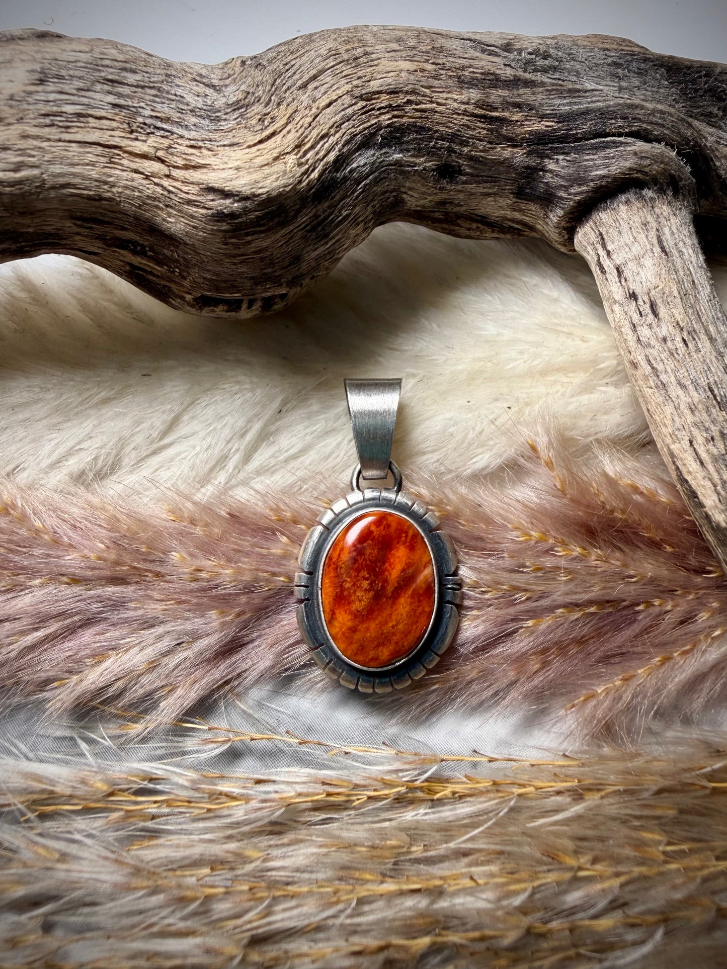 Orange Spiny Pendant