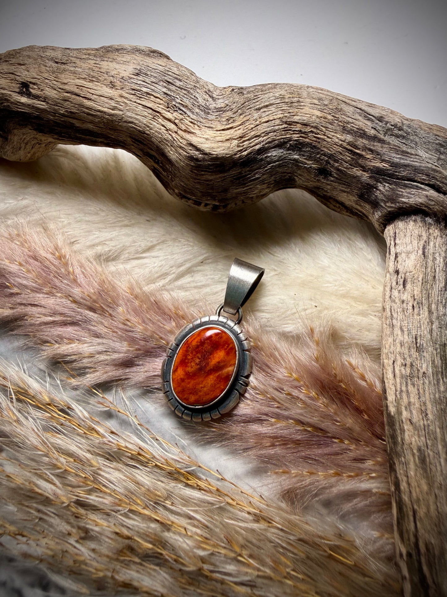 Orange Spiny Pendant