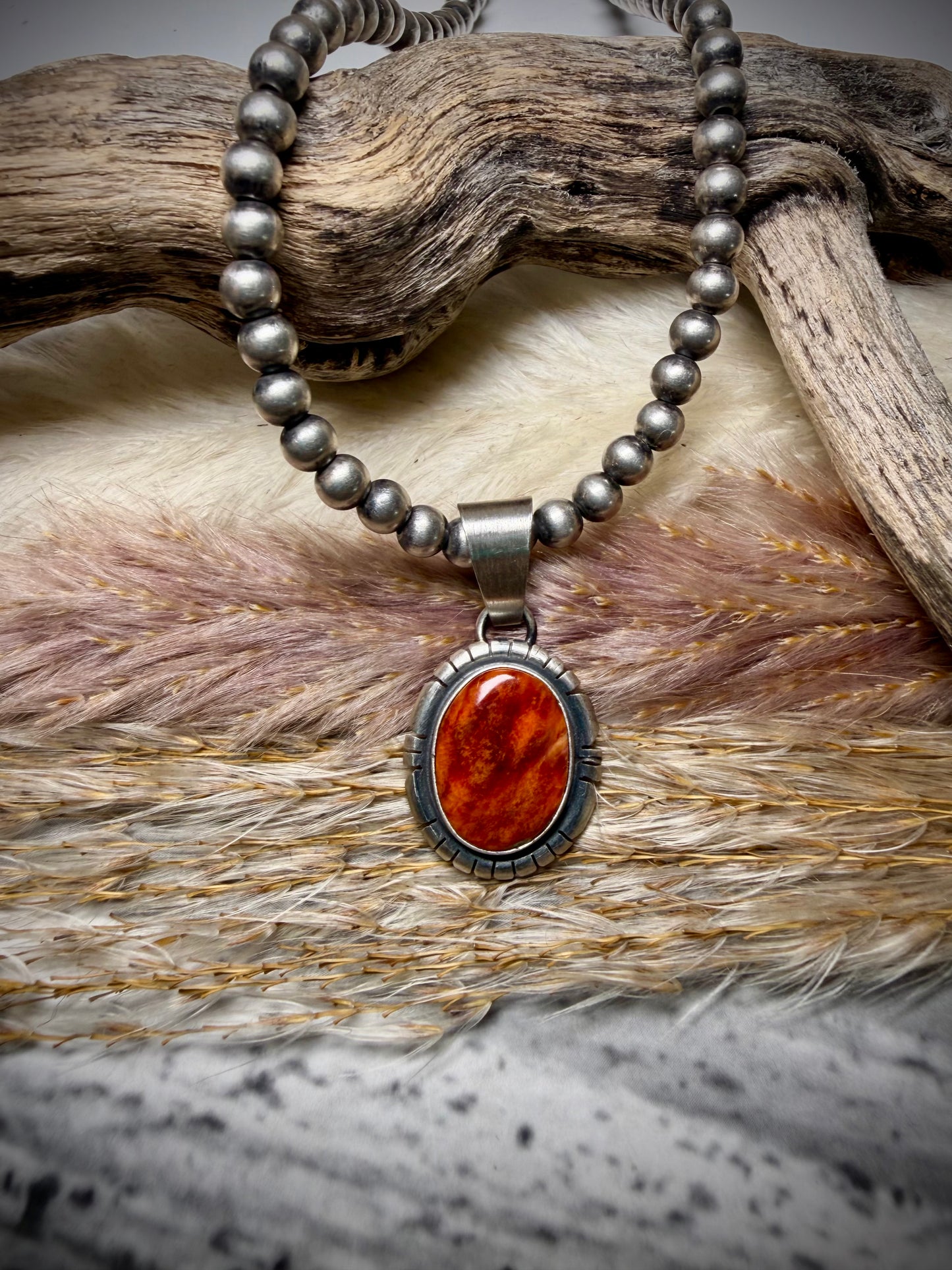 Orange Spiny Pendant